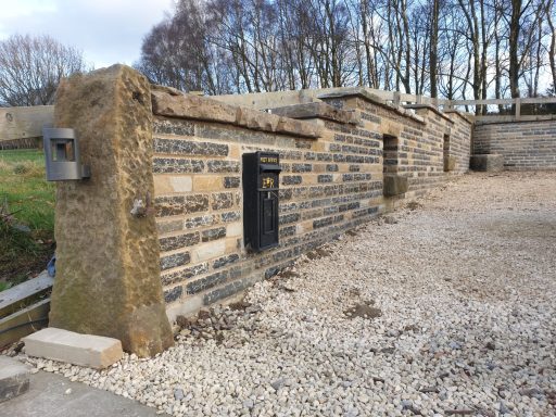 Sandstone boundary wall